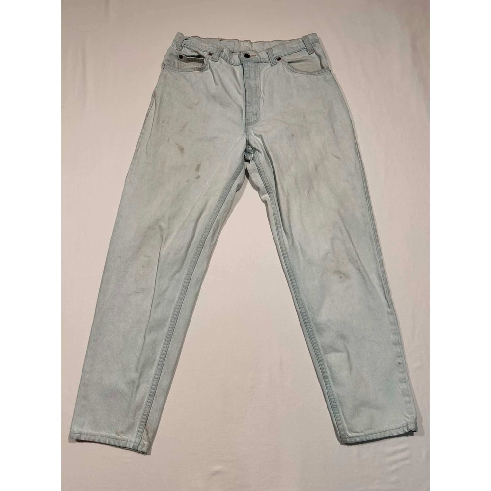 Vintage Levis 550 Orange Tab Jeans 33x30 Light Wash‎ Relaxed Tapered Made in USA